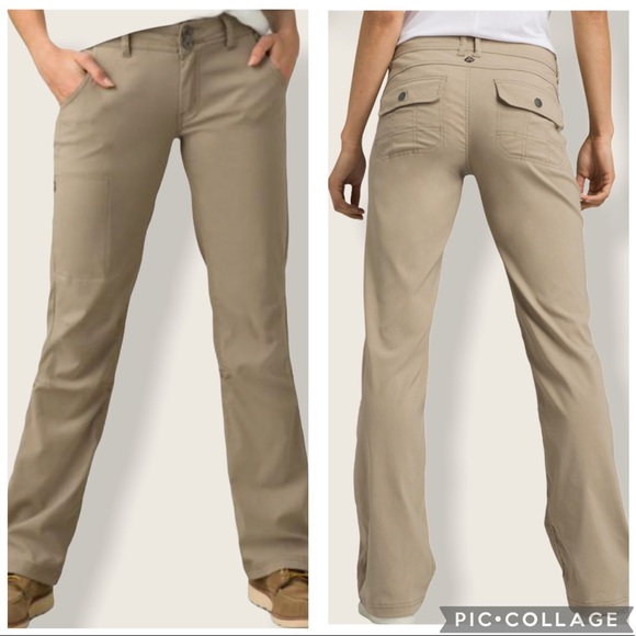 Prana Pants - Prana Halle Pants Mid Rise Bootcut Tan Sz 10